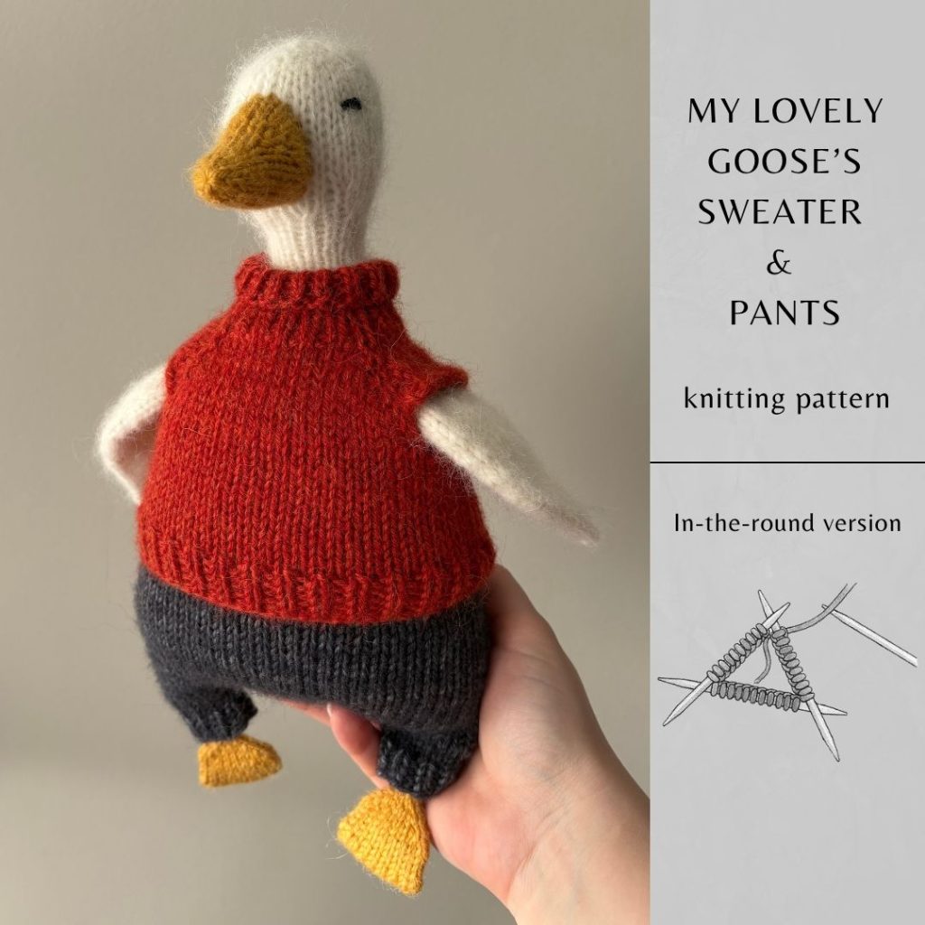 My Lovely Goose's Sweater & Pants Knitting Pattern ROUND Version | Instant Download PDF