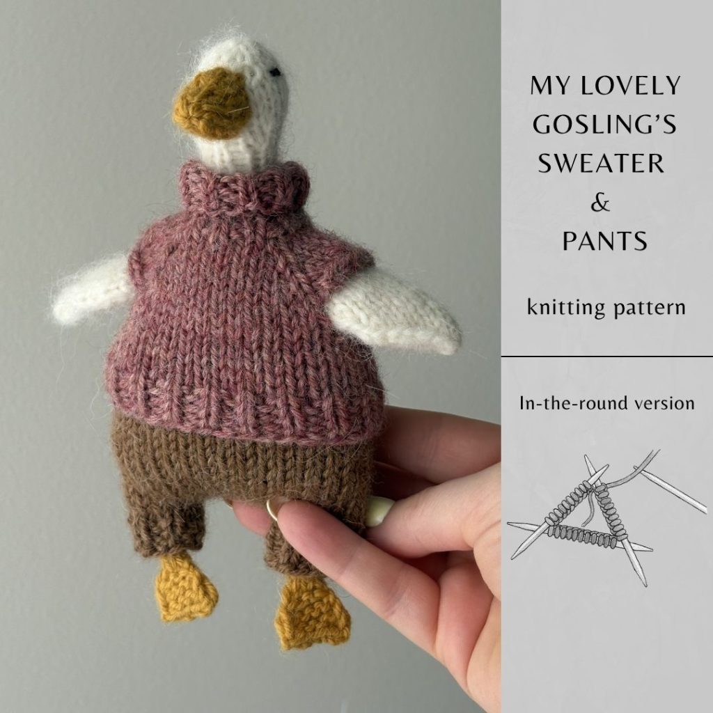 My Lovely Gosling's Sweater & Pants Knitting Pattern ROUND Version | Instant Download PDF