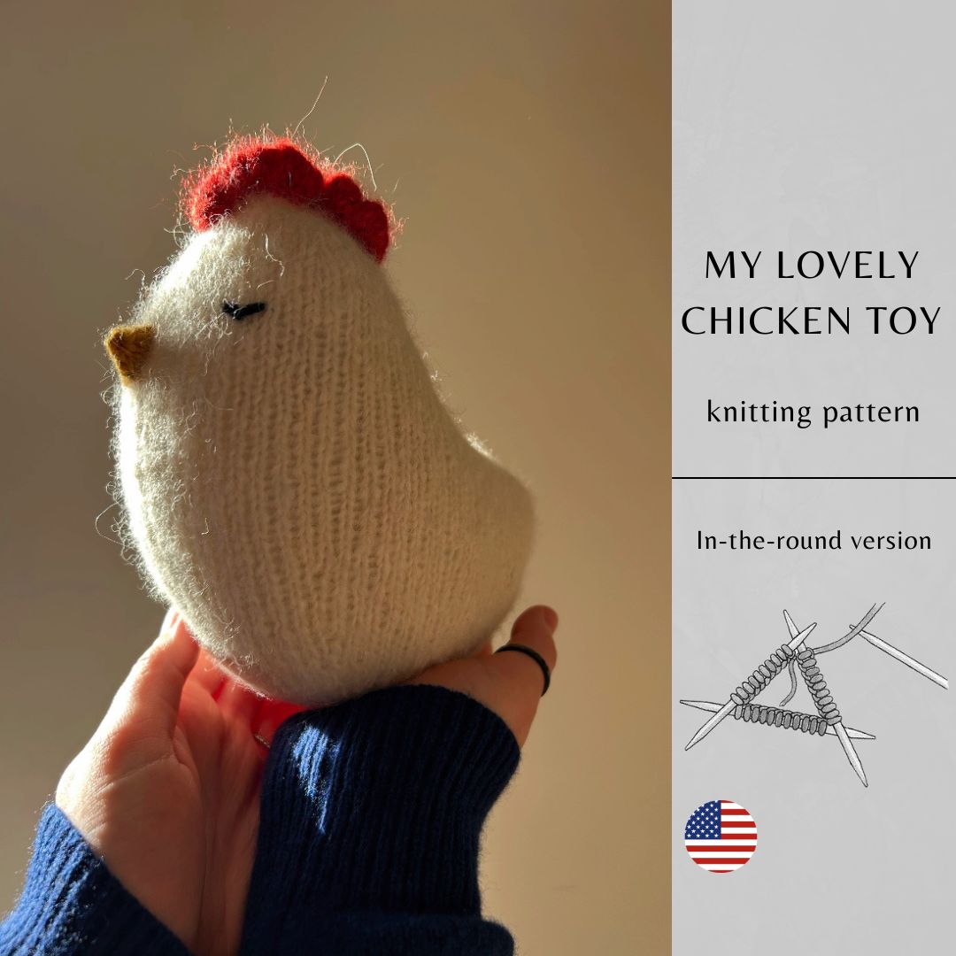 My Lovely Chicken Toy Knitting Pattern | Instant Download PDF