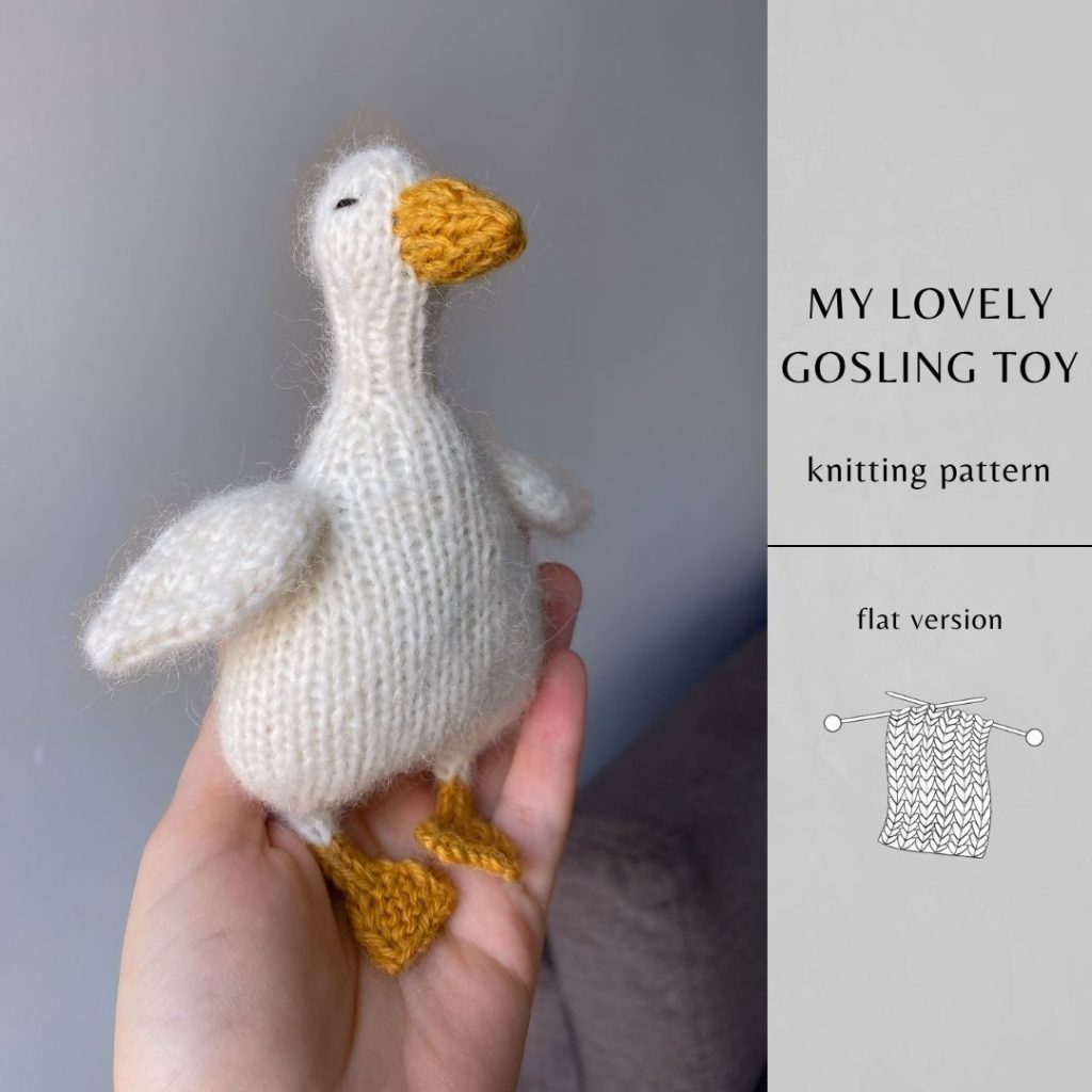 My Lovely Gosling Knitting Pattern FLAT Version | Instant Download PDF