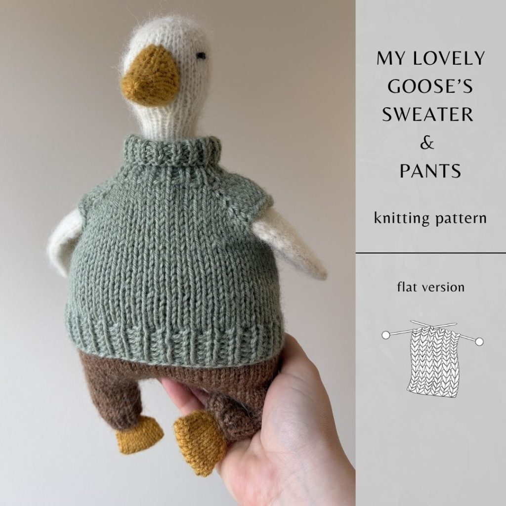 My Lovely Goose's Sweater & Pants Knitting Pattern FLAT Version | Instant Download PDF