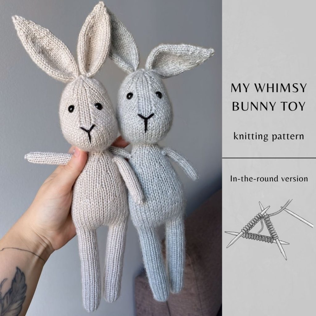My Whimsy Bunny Toy Knitting Pattern | Instant Download PDF