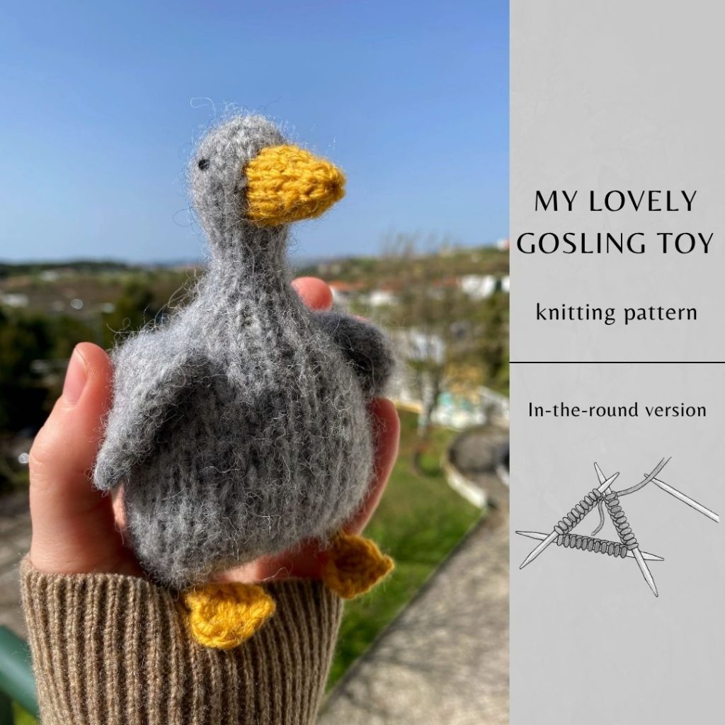 My Lovely Gosling Toy Knitting Pattern ROUND Version | Instant Download PDF