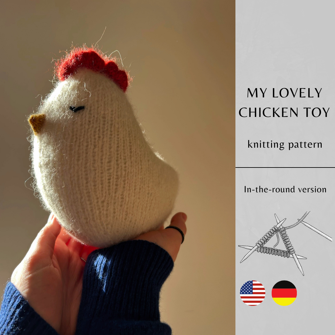My Lovely Chicken Toy Knitting Pattern | Instant Download PDF