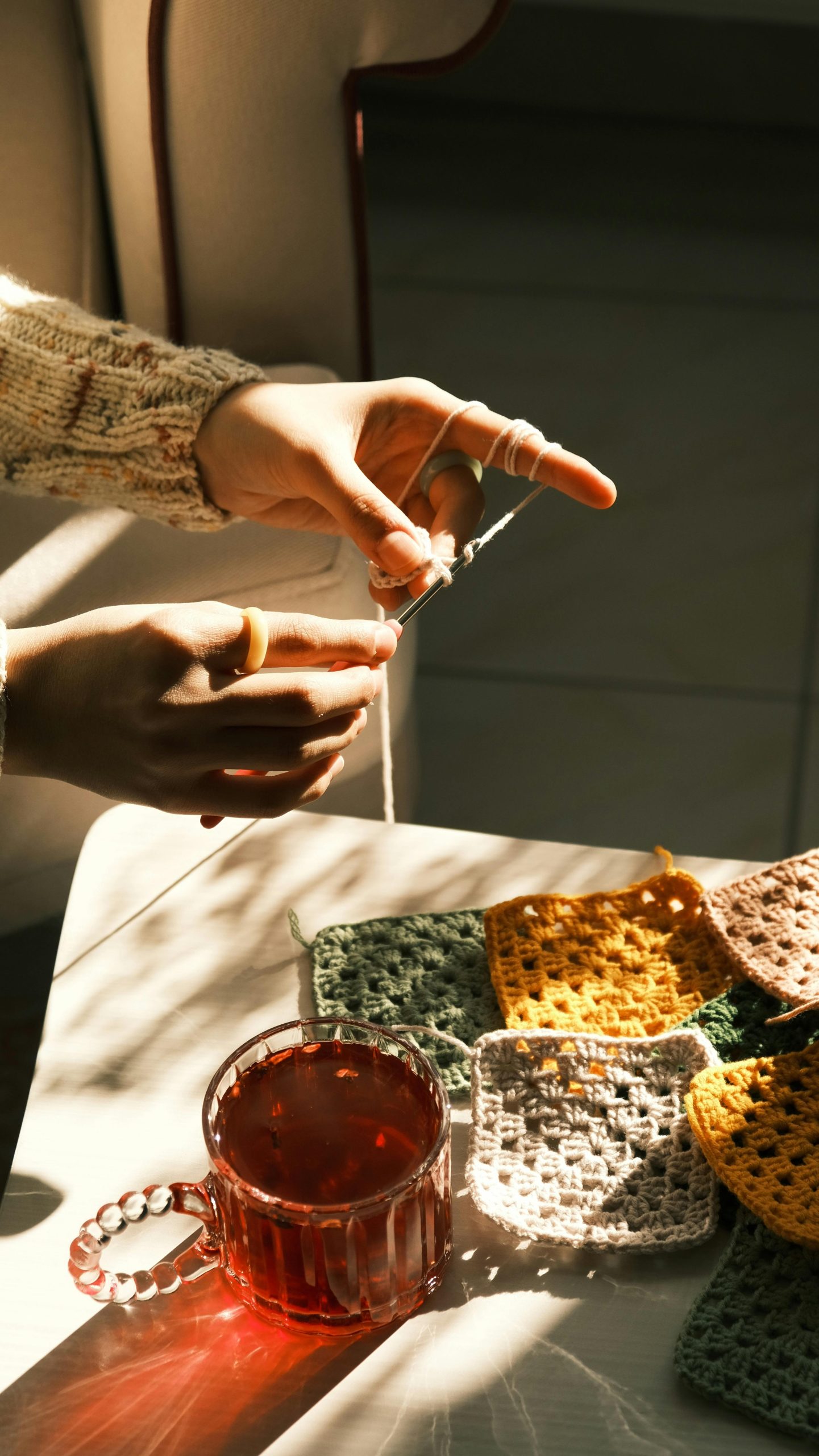 beginner knitting project photo