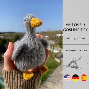 My Lovely Gosling Toy Knitting Pattern ROUND Version | Instant Download PDF