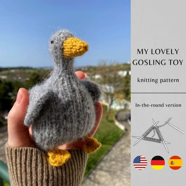 My Lovely Gosling Toy Knitting Pattern ROUND Version | Instant Download PDF
