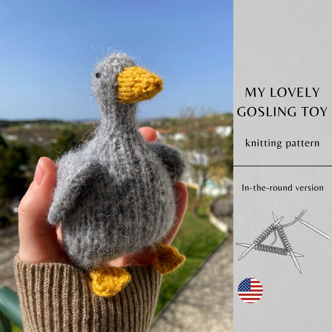 My Lovely Gosling Toy Knitting Pattern | Instant Download PDF