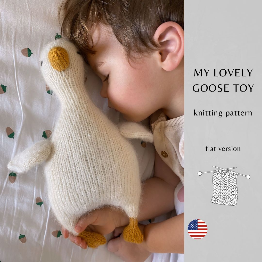 My Lovely Goose Toy  Knitting Pattern FLAT Version | Instant Download PDF