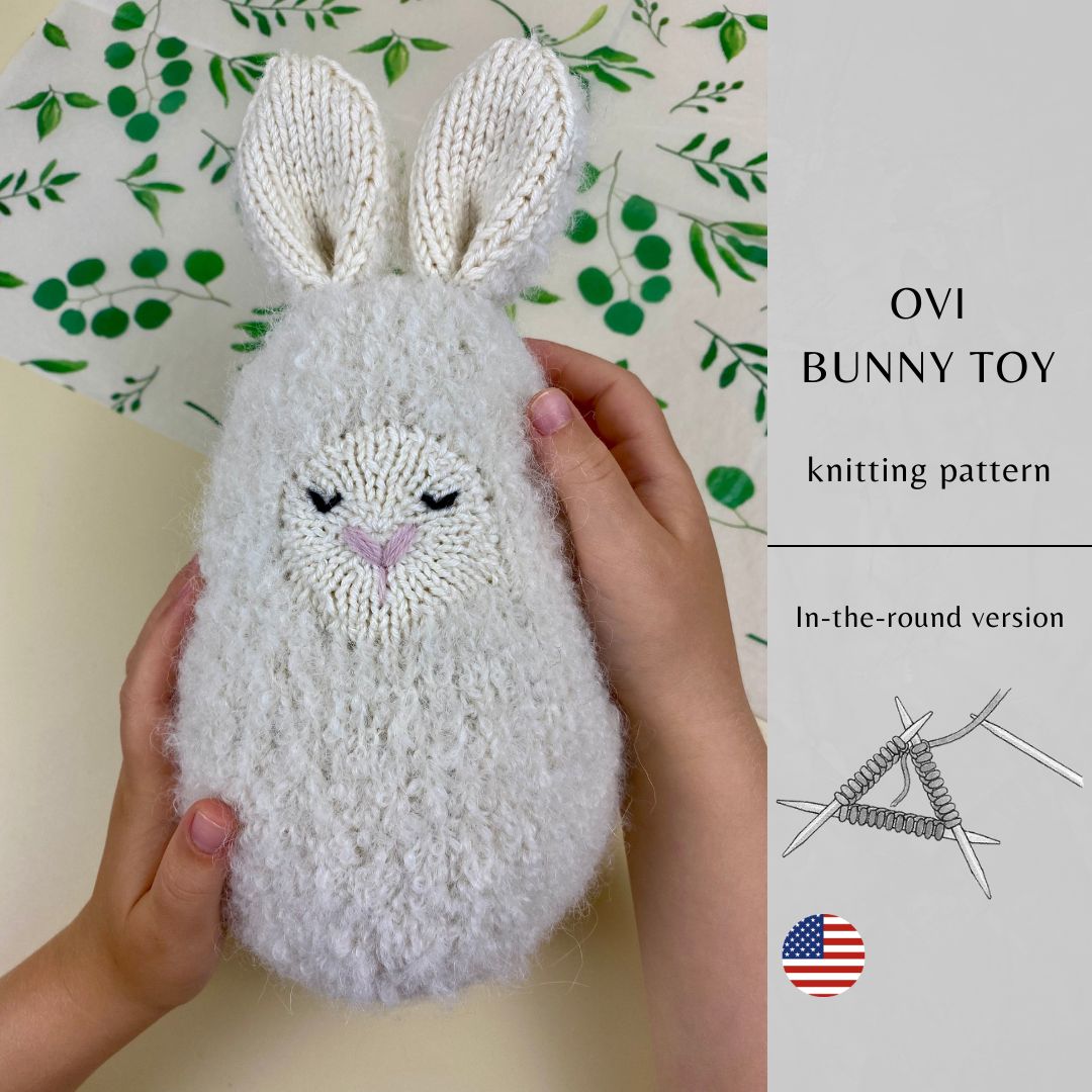 Ovi Bunny Toy Knitting Pattern | Instant Download PDF