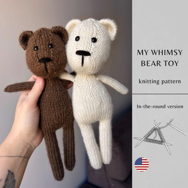 My Whimsy Bear Toy Knitting Pattern | Instant Download PDF