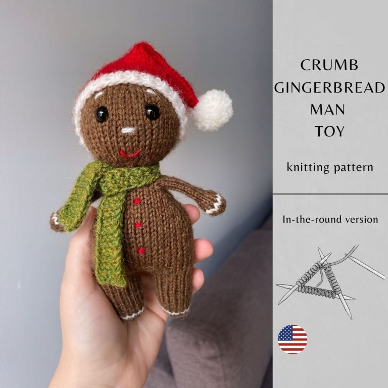 Crumb Gingerbread Man Knitting Pattern | Instant Download PDF