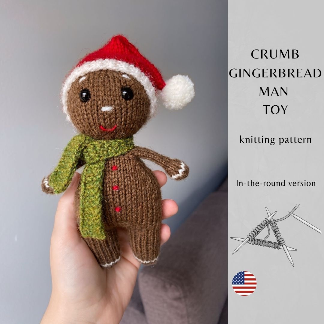 Crumb Gingerbread Man Knitting Pattern | Instant Download PDF