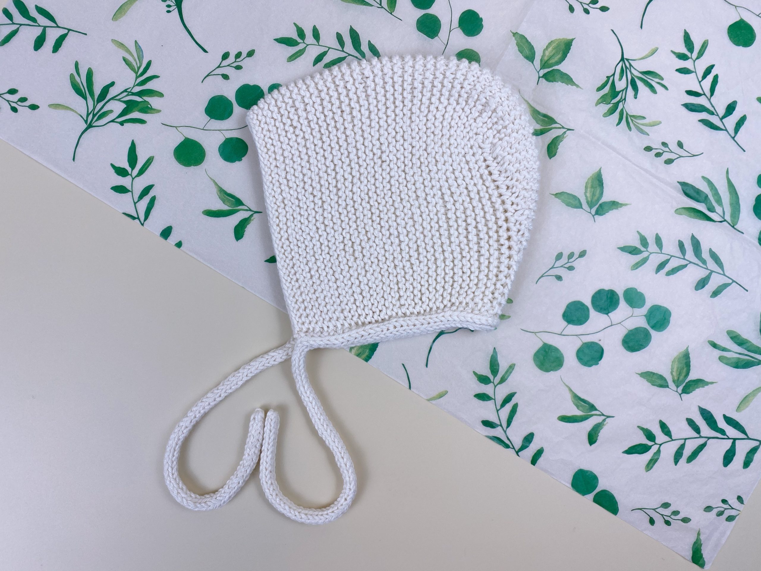 “Lines” Baby Bonnet Knitting Pattern (1–3 Months, Beginner-Friendly)