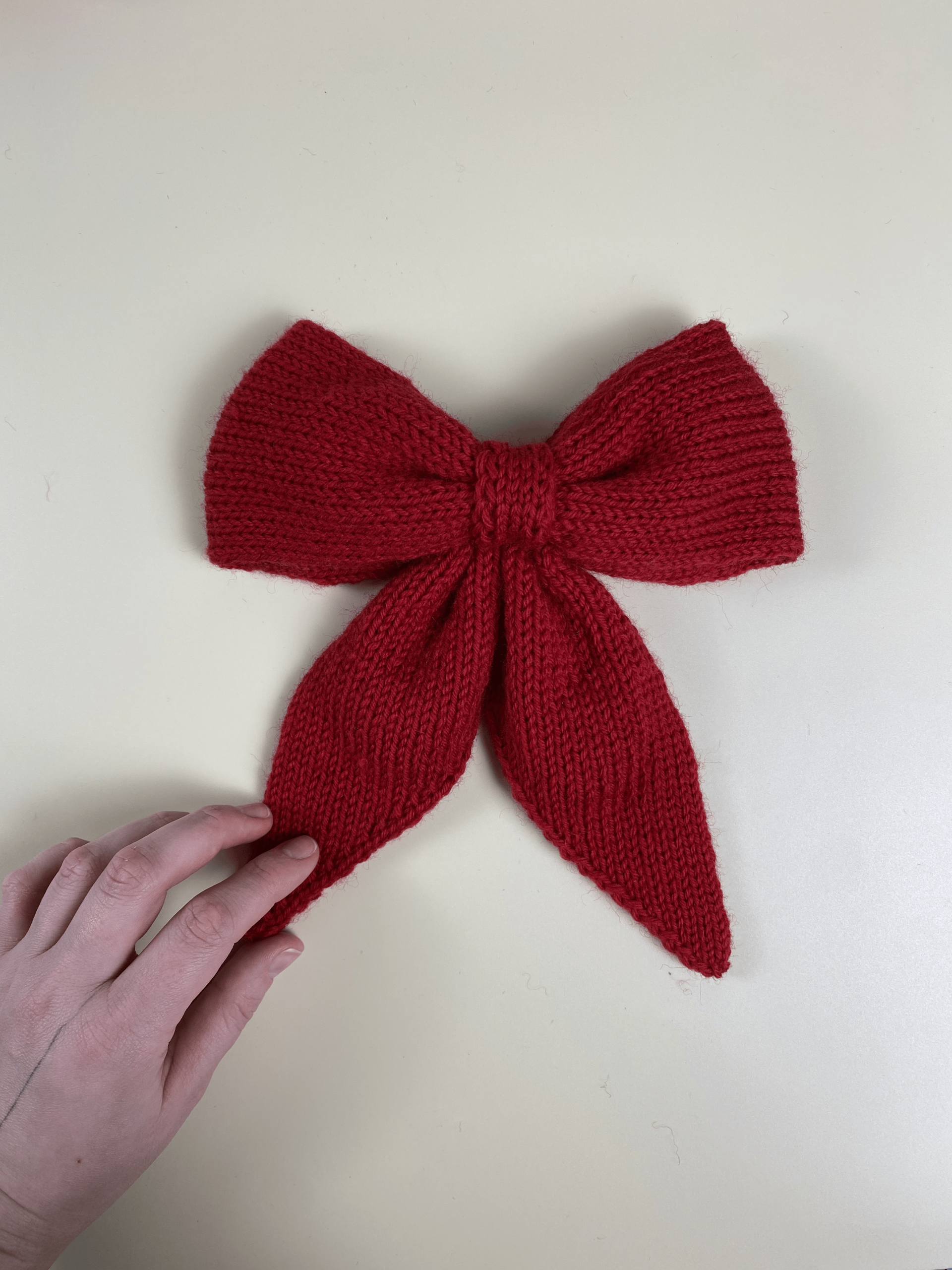 Christmas Bow Free Knitting Pattern