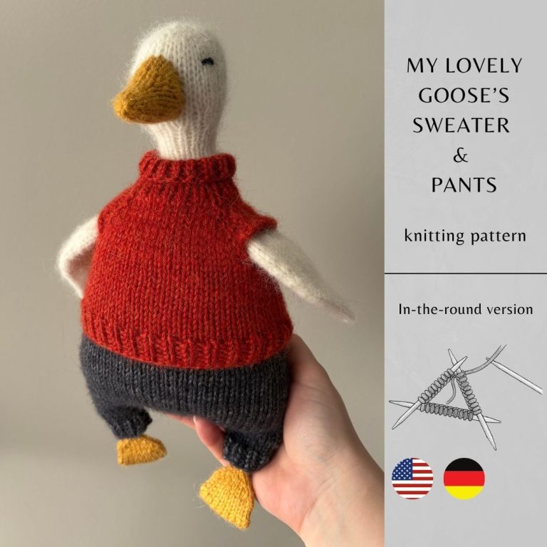My Lovely Goose's Sweater & Pants Knitting Pattern | Instant Download PDF