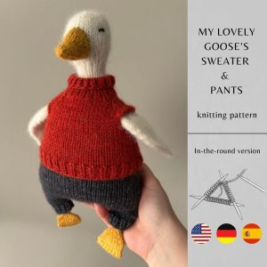 My Lovely Goose's Sweater & Pants Knitting Pattern ROUND Version | Instant Download PDF