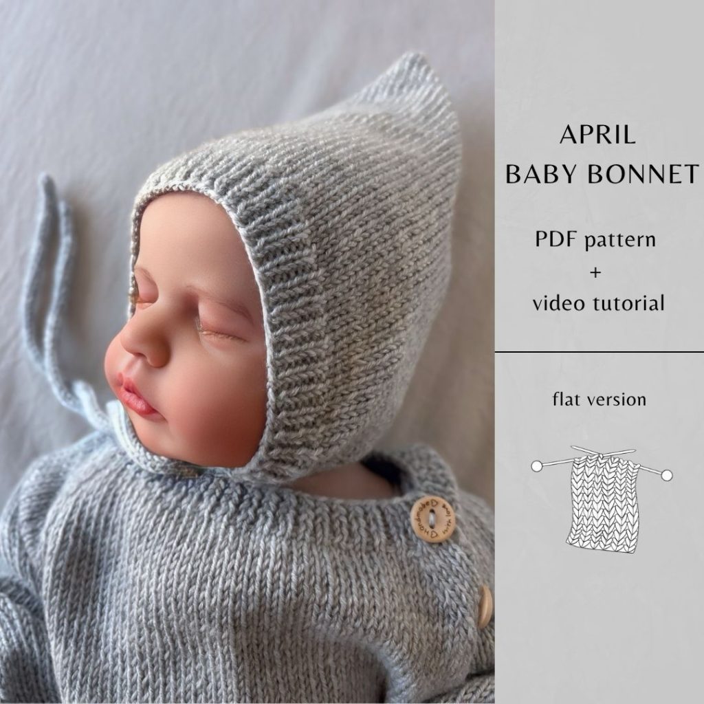 April Bonnet Knitting Pattern | Instant Download PDF