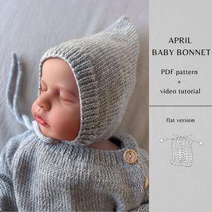 April Bonnet Knitting Pattern | Instant Download PDF