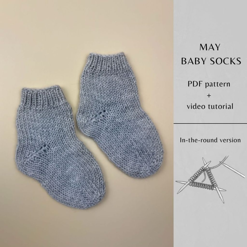 May Baby Socks Knitting Pattern | Instant Download PDF