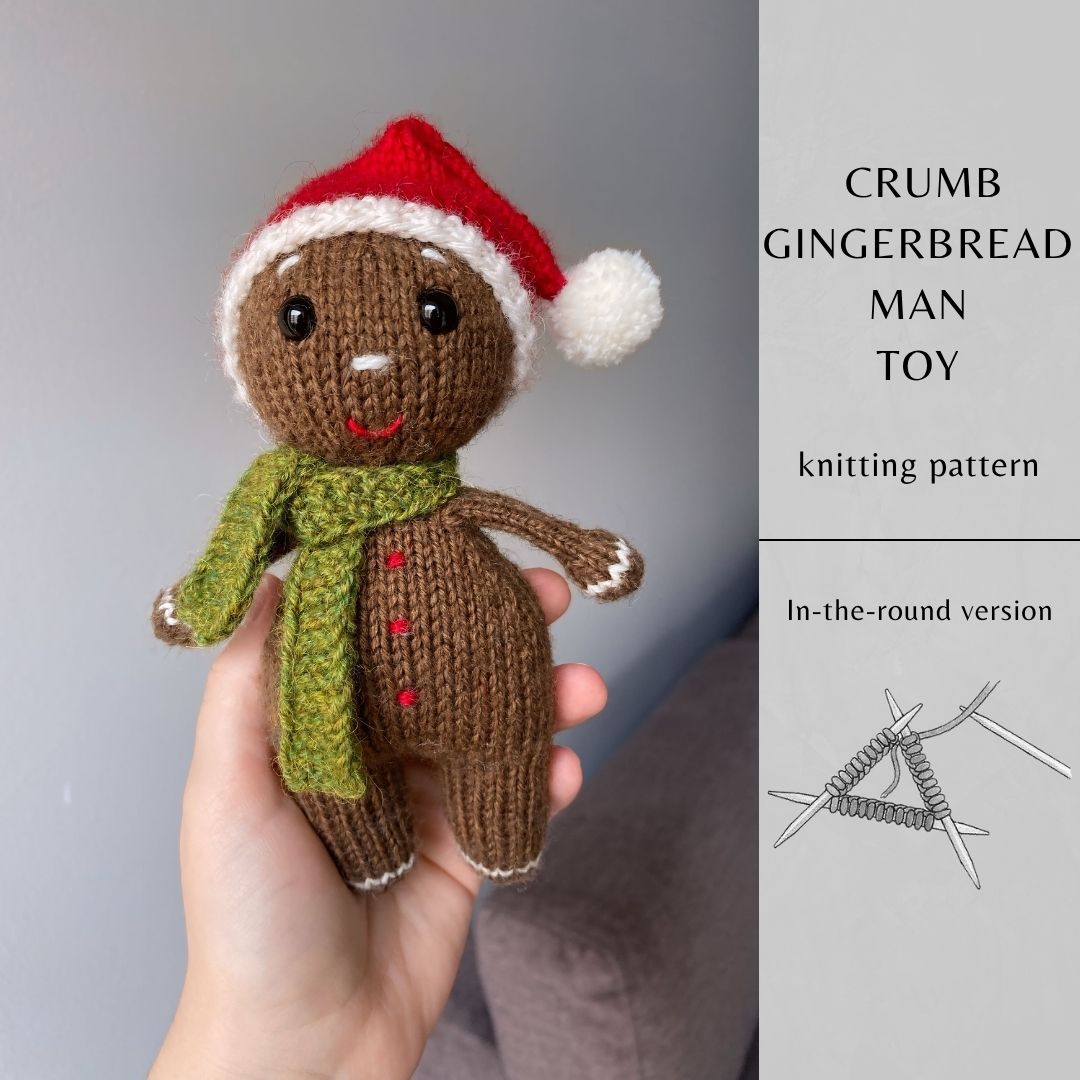 Crumb Gingerbread Man Knitting Pattern | Instant Download PDF